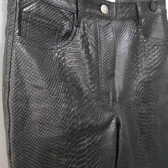 Wilfred Melina Pants Black Faux Leather Snakeskin Size 6 NWOT - Picture 5 of 12